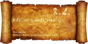 Kész Lavínia névjegykártya